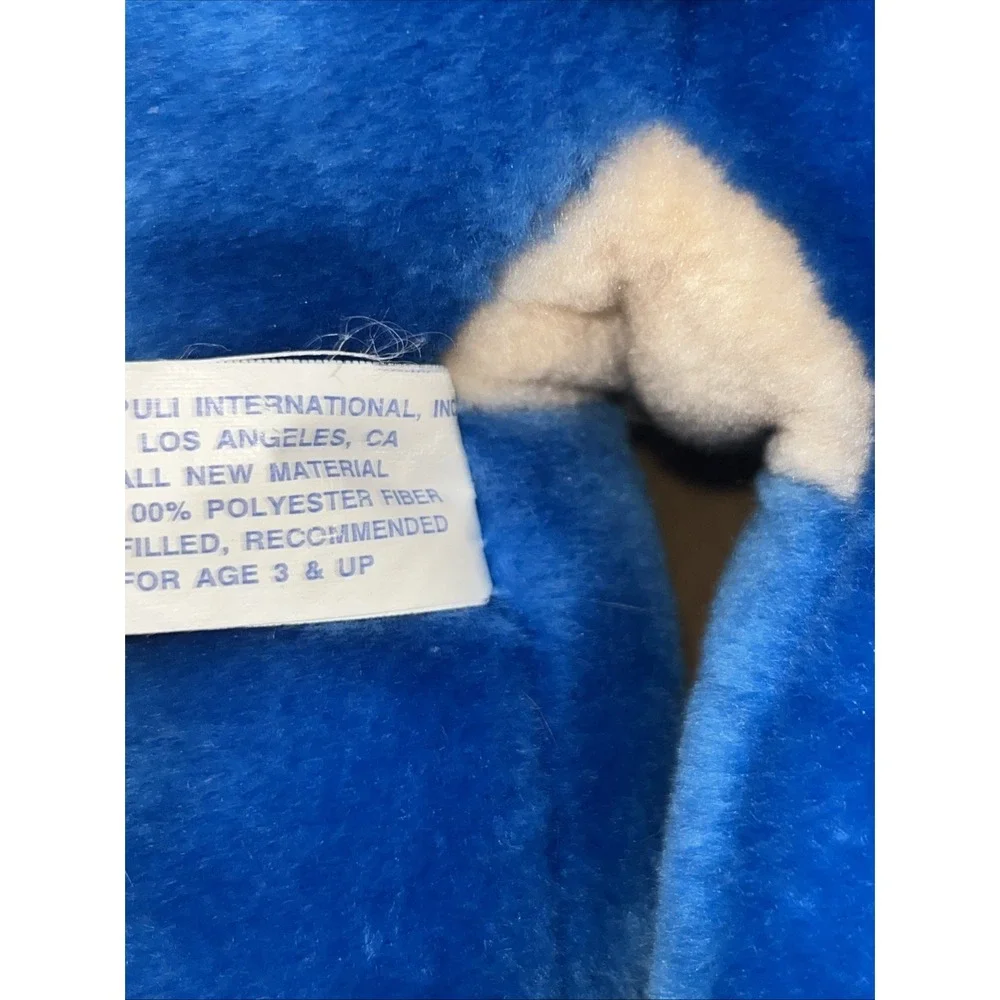 Vintage 80s‎ Blue Bulldog Plush Toy Tonytoy with tags 1980 Carnival Toy New VTG